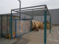 Venkovní pergola osazená rozmlžovacími tryskami