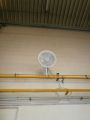 Mlhový ventilátor v prostoru zinkovny