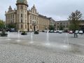 Mlžení ve vodní fontáně náměstí Hronov