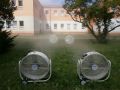 Ochlazovací zóna vytvořená umístěním 4 ventilátorů vždy po dvou naproti sobě