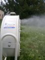 Ochlazovací zóna vytvořená umístěním 4 ventilátorů vedle sebe